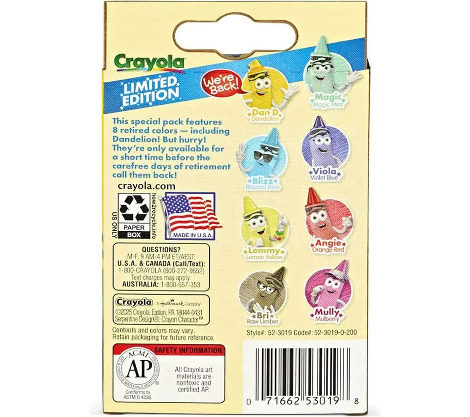Crayola Crayons Limited Edition with 8 Retired Colors