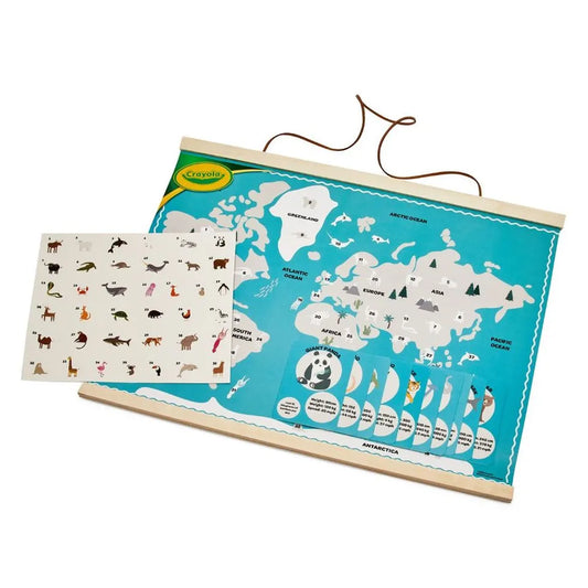 Crayola Animal World Map Crayola Animal World Map | It strives to provide an accurate representation of the world's |continents, oceans, and major geographical features | Ages 5+