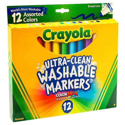 12 ct. Ultra-Clean Washable Assorted, Broad Line, ColorMax Markers