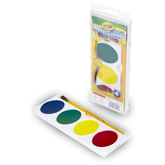 Crayola 4 ct. Jumbo Pans with Plastic Handled Brush