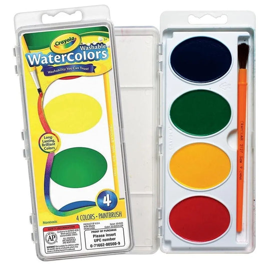 Crayola 4 ct. Jumbo Pans with Plastic Handled Brush
