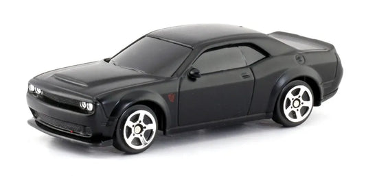 D-Power 1:64 Diecast Dodge Challenger SRT Demon 2018 – Licensed Collectible Model Car (Matte Black) | Metal Body, Free-Rolling Wheels