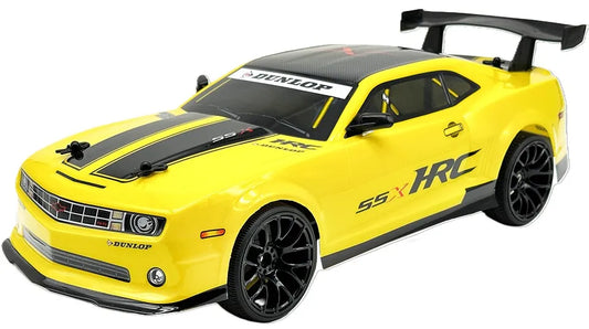 D-power - 1:10 Yellow Camaro RC Car – 2.4GHz Remote Control, 7.4V USB Rechargeable Battery, High-Speed Performance Vehicle for Kids Ages 6+