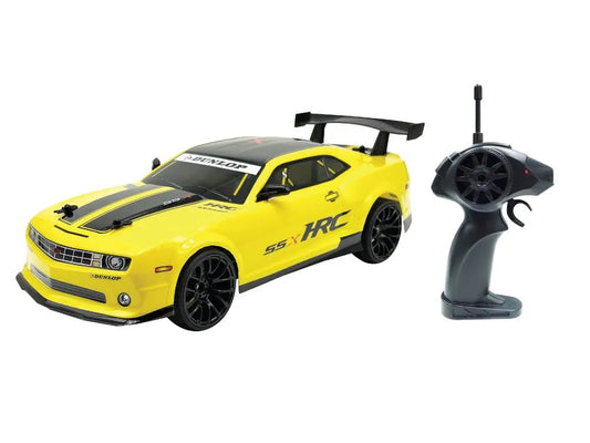 D-power - 1:10 Yellow Camaro RC Car – 2.4GHz Remote Control, 7.4V USB Rechargeable Battery, High-Speed Performance Vehicle for Kids Ages 6+