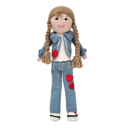 Happy Threads Handmade Crocheted Delightful Helen Doll (15 inches) – Multicolour | Crochet Toys | Child Safe | for Babies 6 Months & Above | Dolls for Boys/Girls| For Birthday Gift | Decorative Items for Room