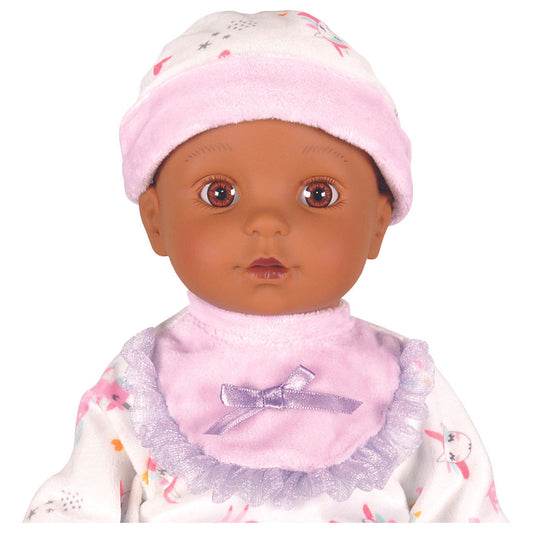 Lotus - 16" inch, Soft-bodied Baby Doll – Afro-American (No Hair)