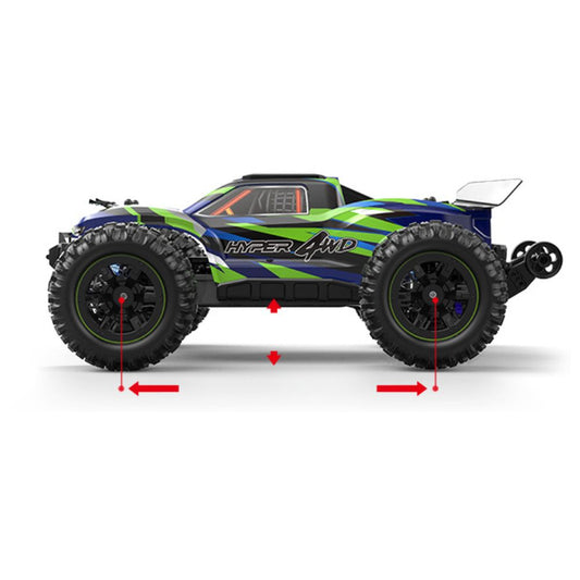 MJX – RC Hobby Grade Truck | High Speed 30km/h, 2.4Ghz Remote Control | 1:16 Scale Radio Controlled Off-road Electronic Monster R/C Truck | RTR, All Terrain – Green