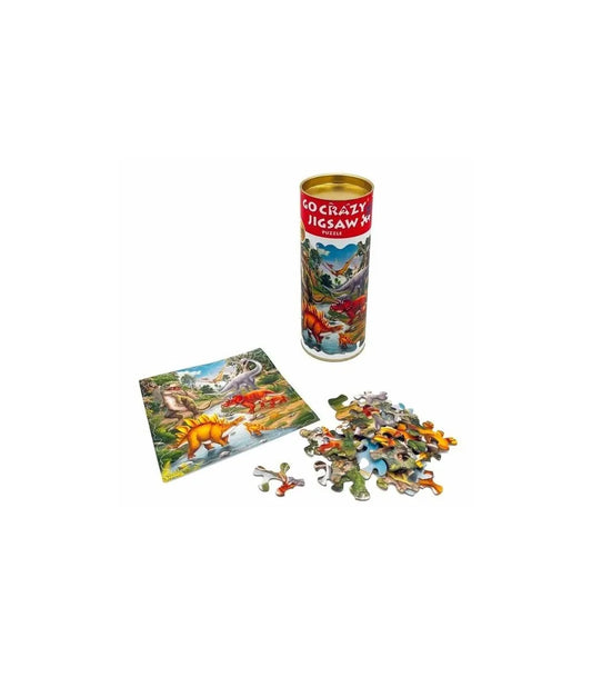 Unikplay - Mini Jigsaw Puzzle Tube – Dino | 30-Piece Dinosaur Puzzle for Kids | Unique Shaped Pieces | Travel-Friendly Educational Toy | Ages 3+