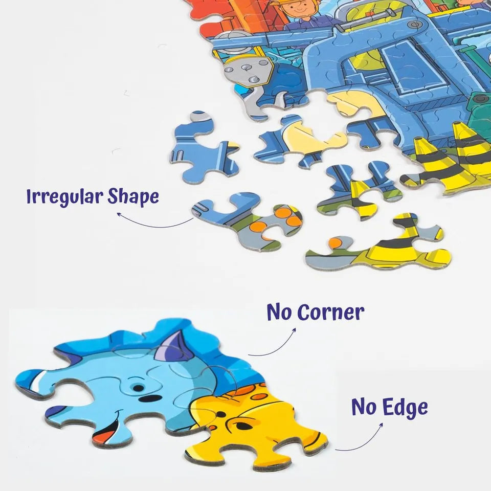 Unikplay - Mini Jigsaw Puzzle Tube – Dino | 30-Piece Dinosaur Puzzle for Kids | Unique Shaped Pieces | Travel-Friendly Educational Toy | Ages 3+