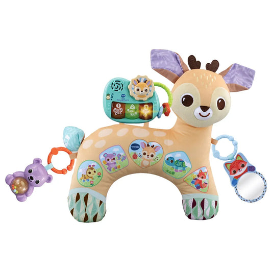 VTech Baby 4-in-1 Tummy Time Fawn, Sensory Animal Baby Pillow with Lights, Sounds & Music, Interactive Gift for infants 3, 6, 9, 12 months +, English version
