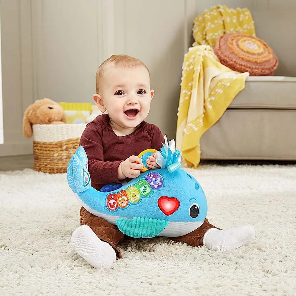 VTech Baby Snuggly Sounds Whale, Baby Sensory Toy with Lights, Sounds & Music, Interactive Gift for infants 3, 6, 9, 12 months +, English version