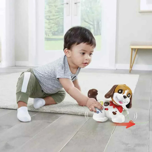 VTech Walk & Wiggle Pup, Interactive Baby Toy with Lights & Music, Gift for Infants 6, 9, 12 months +, English version
