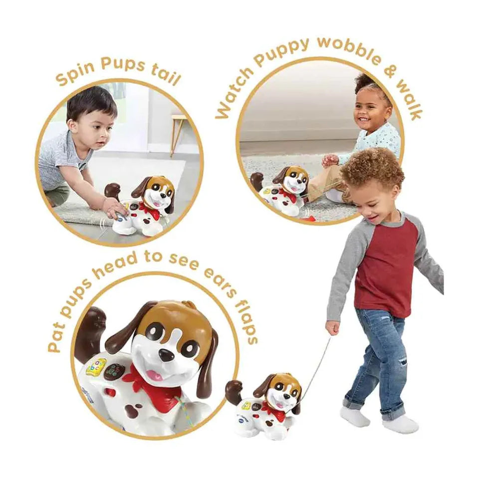 VTech Walk & Wiggle Pup, Interactive Baby Toy with Lights & Music, Gift for Infants 6, 9, 12 months +, English version