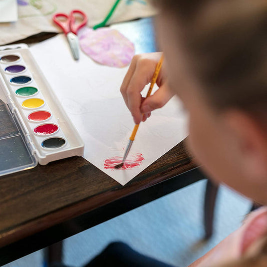 Crayola - 8 Semi-moist Oval Watercolor Pans, 1 Taklon Brush