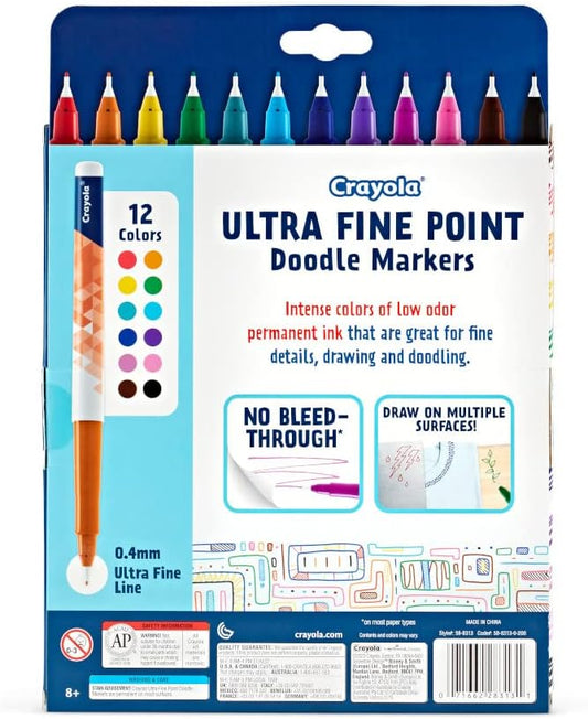 12 Ct Ultra-Fine Point Doodle Markers
