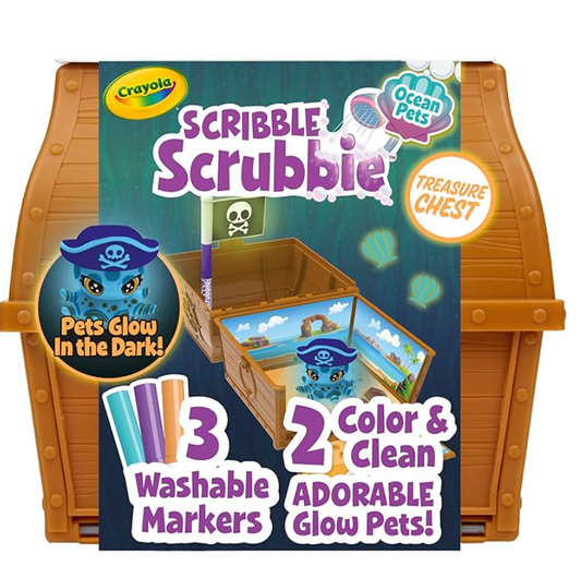 Scribble Scrubbie Glow, Ocean Treasure Chest