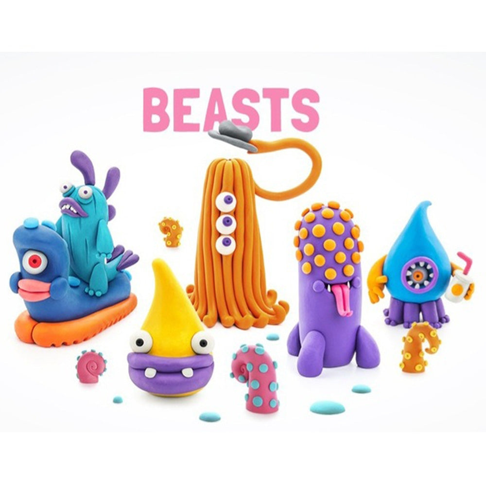 HEY CLAY – DIY Yollo Plastic Creative Modelling Air-Dry Clay For Kids 3 Cans
