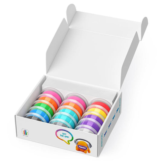 HEY CLAY - Aliens Set-Colourful Modeling Kids-Air Dry Clay Kit 15 cans and Sculpting Tools with Fun Interactive Instructions App, Multicoloured