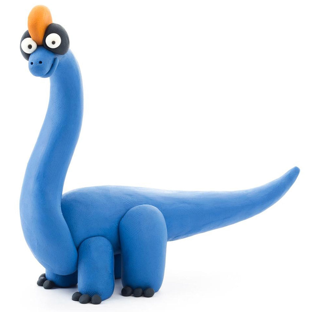 HEY CLAY -DIY Dinos: Stegosaurus, Pachycephalosaurus, Brachiosaurus Plastic Creative Modelling Air-Dry Clay For Kids 6 Cans