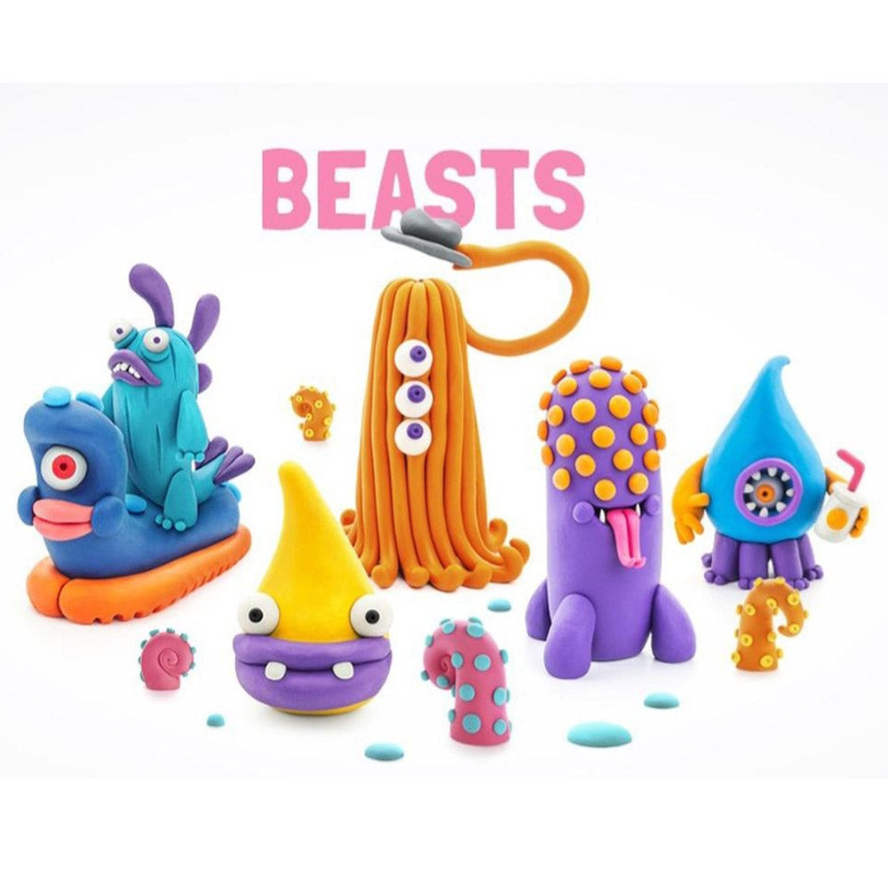 HEY CLAY – DIY Ginger Plastic Creative Modelling Air-Dry Clay For Kids 3 Cans