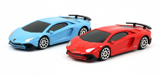 D-Power 1:64 Diecast Lamborghini Aventador LP 750-4 Superveloce – Licensed Collectible Model Car (Assorted Colors Blue / Red, 1 Piece) | Metal Body, Free-Rolling Wheels