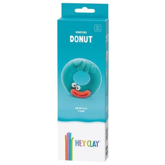 HEY CLAY – DIY Donut Plastic Creative Modelling Air-Dry Clay For Kids 3 Cans