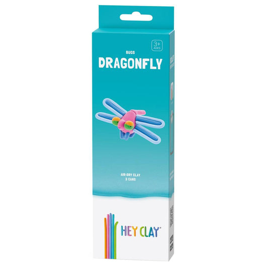 HEY CLAY – DIY Dragonfly Plastic Creative Modelling Air-Dry Clay For Kids 3 Cans