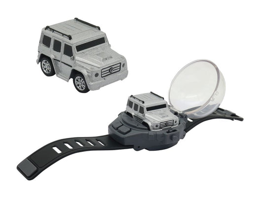 D-power - 1:64 Scale Watch Remote Control Car (Silver)– 2.4GHz Mini RC Car with Wearable Controller | Compact Racing Toy for Kids Ages 3+