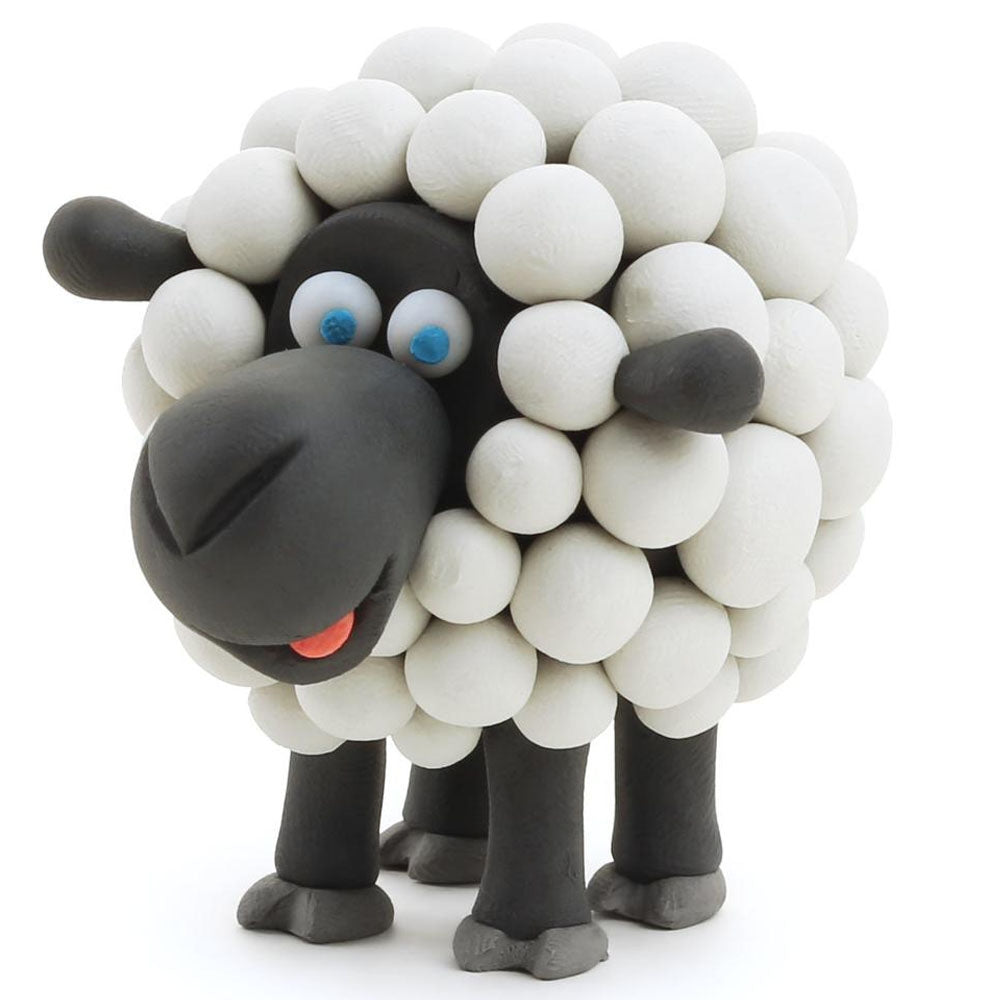HEY CLAY - DIY Animals: Cow, Doggie, Sheep Plastic Creative Modelling Air-Dry Clay For Kids 6 Cans