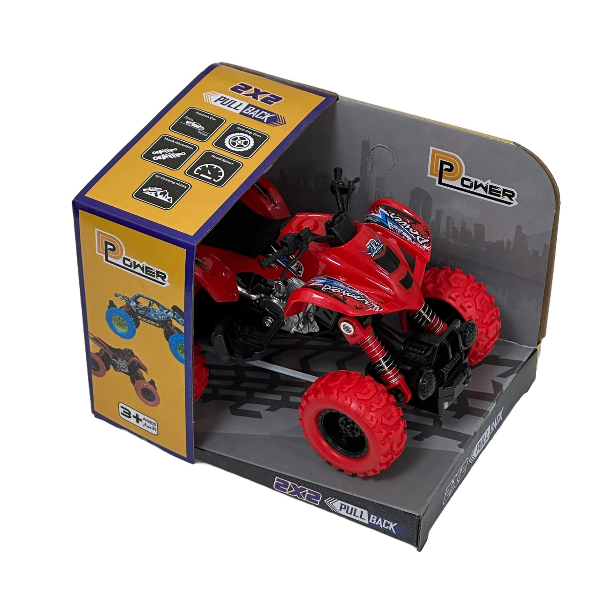 D-Power - Pullback Motorcycle Stunt Bike, Red | No Batteries Needed, Fun for All Ages | 3+