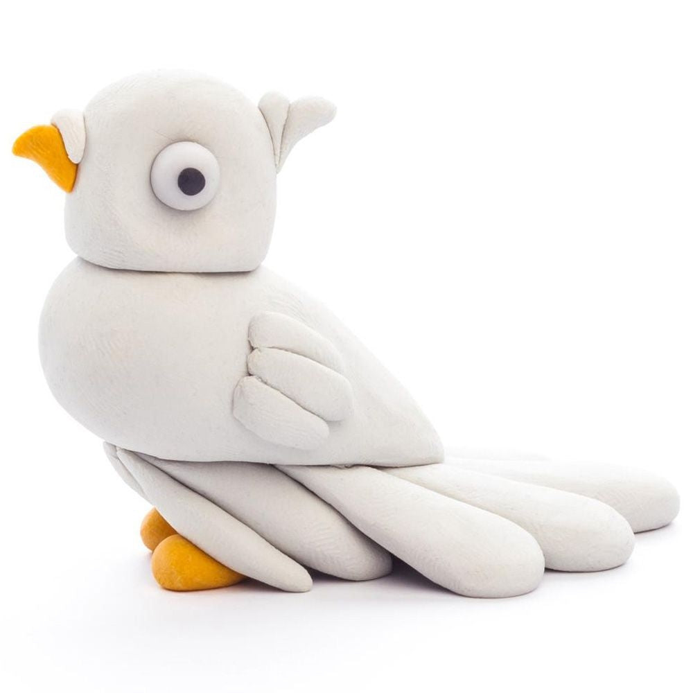 HEY CLAY -DIY Birds: Pheasant, Ara Parrot, Dove Plastic Creative Modelling Air-Dry Clay For Kids 6 Cans