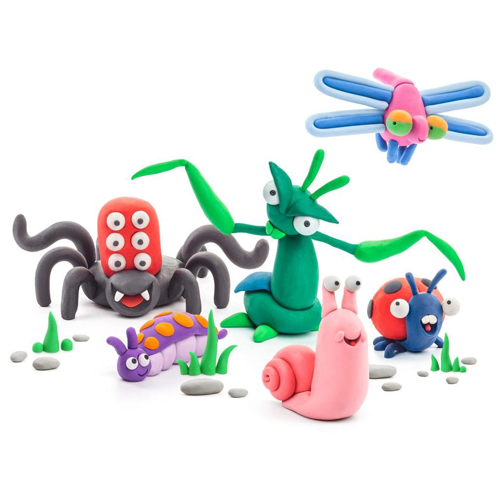 HEY CLAY – DIY Dragonfly Plastic Creative Modelling Air-Dry Clay For Kids 3 Cans