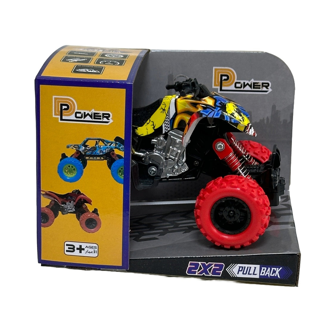 D-Power - Pullback Stunt Doodle Motorcycle, Red | No Batteries Needed, Fun for All Ages | 3+