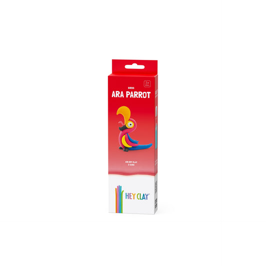 HEY CLAY – DIY Ara Parrot Plastic Creative Modelling Air-Dry Clay For Kids 3 Cans