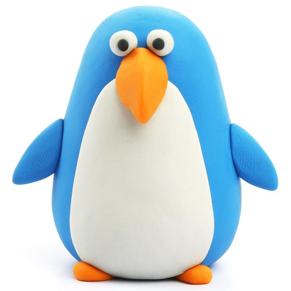 HEY CLAY – DIY Penguin Plastic Creative Modelling Air-Dry Clay For Kids 3 Cans