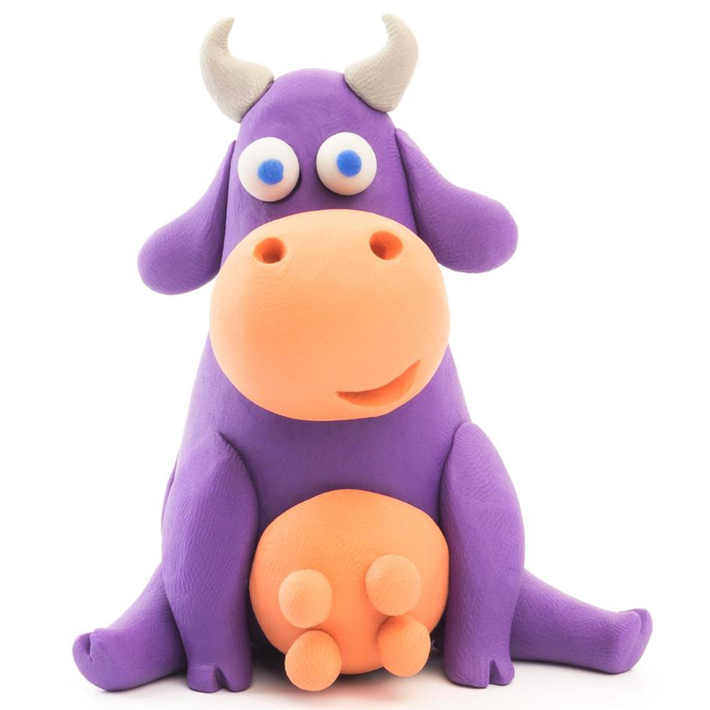 HEY CLAY – DIY Cow Plastic Creative Modelling Air-Dry Clay For Kids 3 Cans