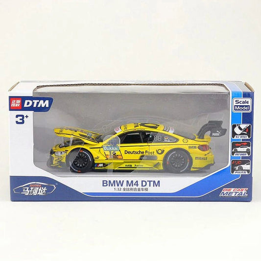 D-Power 1:32 Die-Cast BMW M4 DTM 2017 Deutsche Post #16 Race Car with Lights & Sound