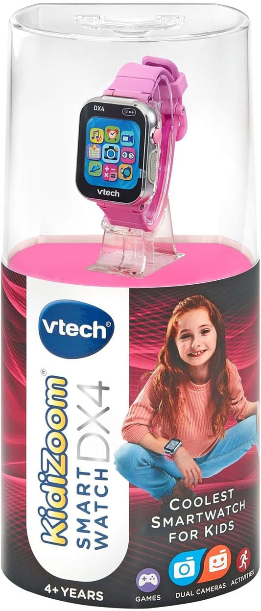 VTech KidiZoom Smartwatch DX4 Pink - Camera & Games, Video Recorder, Voice Changer