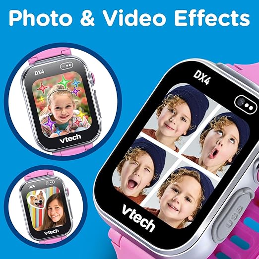 VTech KidiZoom Smartwatch DX4 Pink - Camera & Games, Video Recorder, Voice Changer