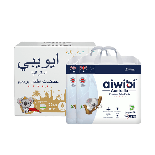 Aiwibi Premium Diaper Pants Size 6,15-21KG,36 Count,Super Soft and Ultra Thin Baby Pants Diaper,Size XXL Disposable Pant Diapers
