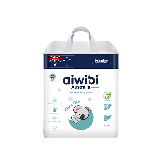 Aiwibi Ultra Thin Baby Diaper Pants Size 3 (Medium, 6–11kg) – 100% Leak Protection, Super Soft & Anti-Irritation, High Absorption, 360° Stretch Waistband – 48 Count