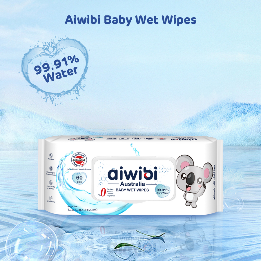 aiwibi 99.91% Pure Water Premium Baby Wet Wipes