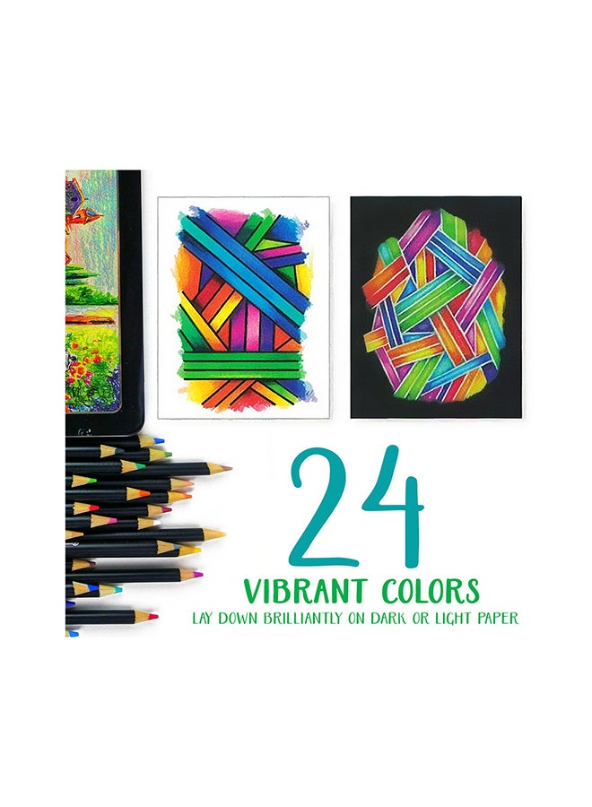 Crayola Signature Blend & Shade Colored Pencils with Tin, 24 Count