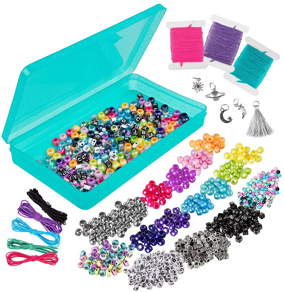 Crayola - Creations Personalized Bracelet Making Kit | Express Yourself with Over 2000 Beads and Accessories - Craft Up to 50+ Original and Colorful Bracelets | Alphabet Charms for Custom Messages - DIY Set for Girls Ages 8+