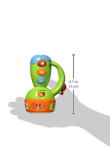 VTech Spin & Learn Color Flashlight Toy with Light-Up Colors, Music & Animal Sounds for Babies