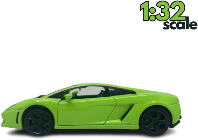 D-Power 1:64 Diecast Lamborghini Gallardo LP570-4 MATTE Green – Collectible Mini Sports Car, Kids & Adult Toy Car Model