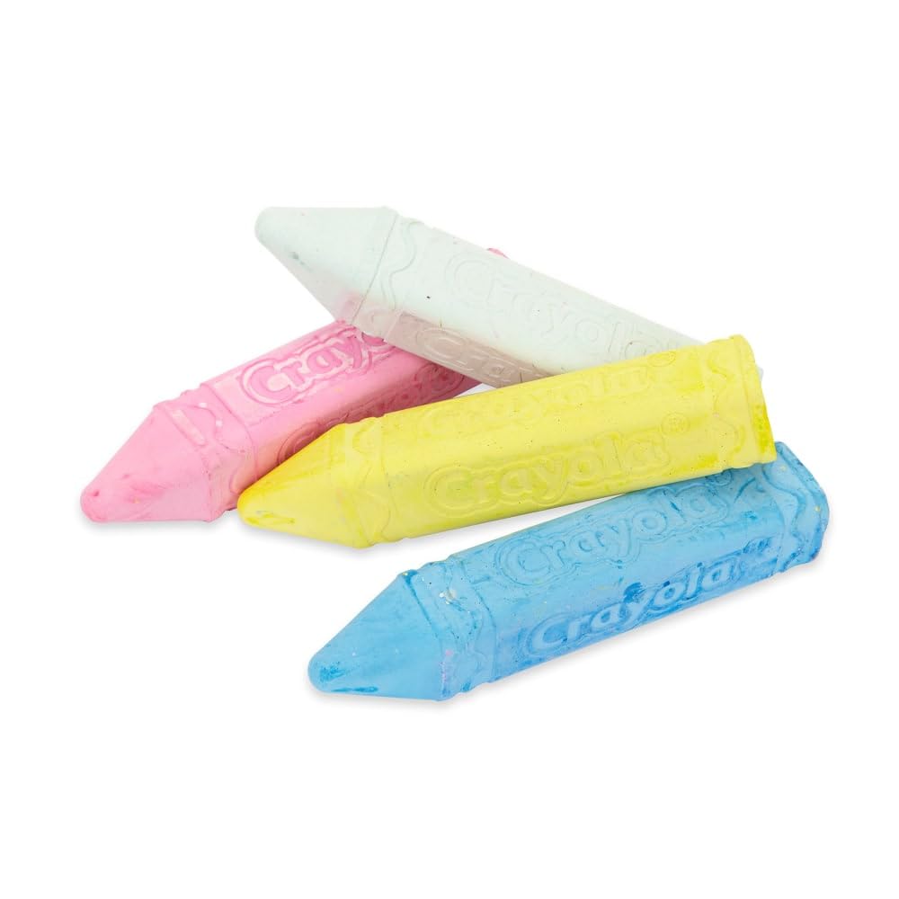 Crayola Sidewalk Chalk, Multicolor with 4 chalks