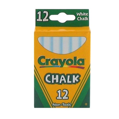 Crayola Chalk Set – 12 White & 12 Coloured Dust-Free Chalks with Eraser | Non-Toxic Blackboard Chalk for School, Home & Creative Learning for Kids Ages 3+