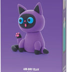 Hey Clay - Fluffy Pets SIAMESE CAT Colourful modelling air-dry clay, 3 cans with fun interactive app for kids 3 years +