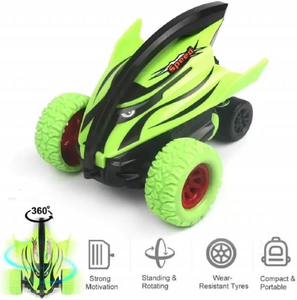 D-Power - Crazy Devil Fish Inertial Off-Road Shark Car - Purple | 360° Rotating Gyro, Anti-Collision, No Batteries Required | 3+
